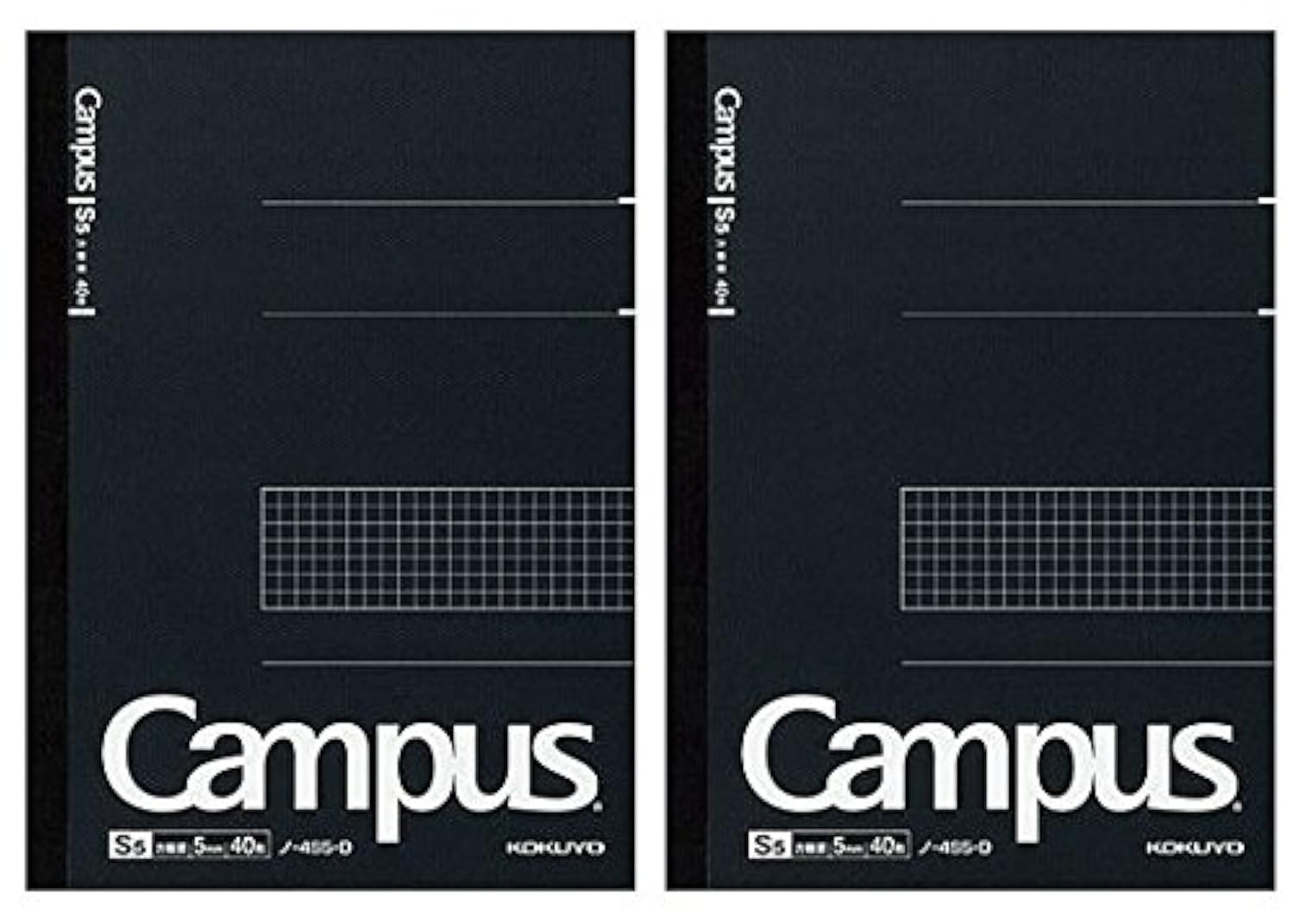 KOKUYO Campus Notebook Business Type Grid 5mm Ruled Semi-B5 40 Sheets Black Cover Pack of 2 Japan Import
| KOKUYO Campu