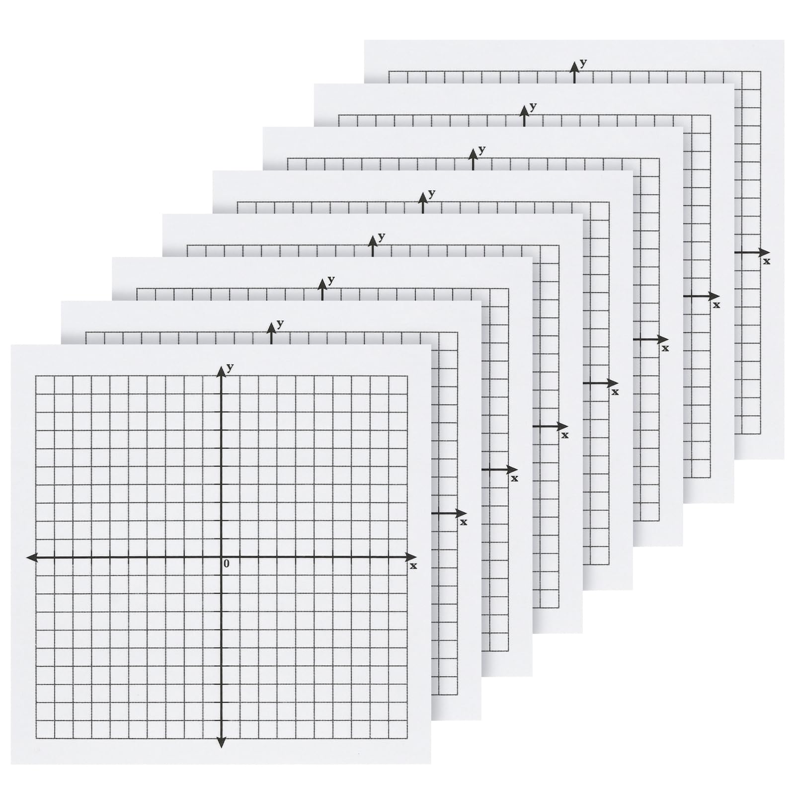 Graph Sticky Notes, 8 Pads, 3x3 Inch, Office School Supplies