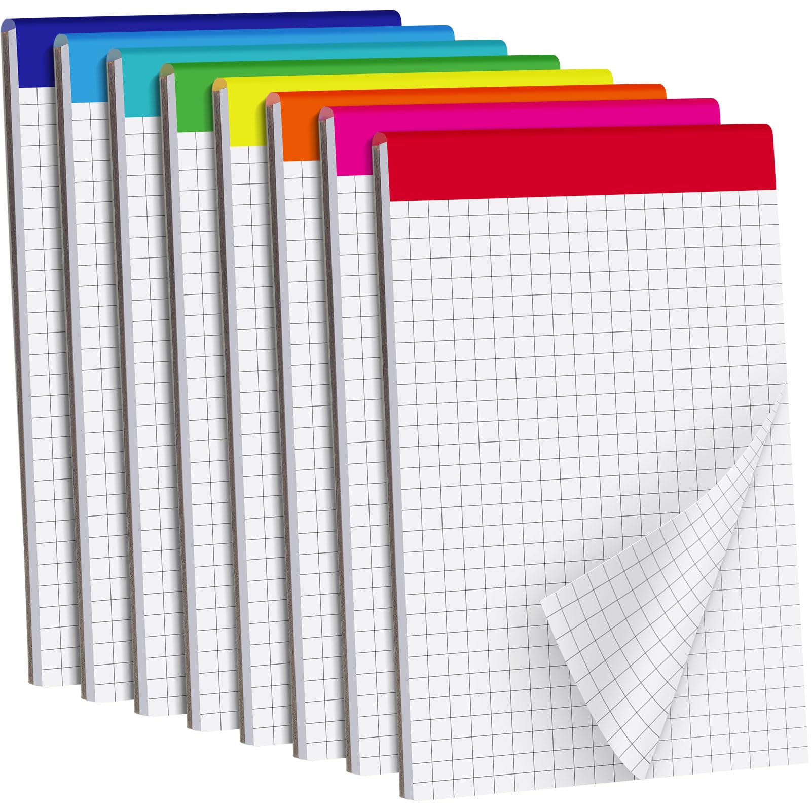 Tenceur 8 Pack 4 x 6 Inch Graph Paper Pad Notebooks for Math Students and Professionals(5 Squares Per Inch)