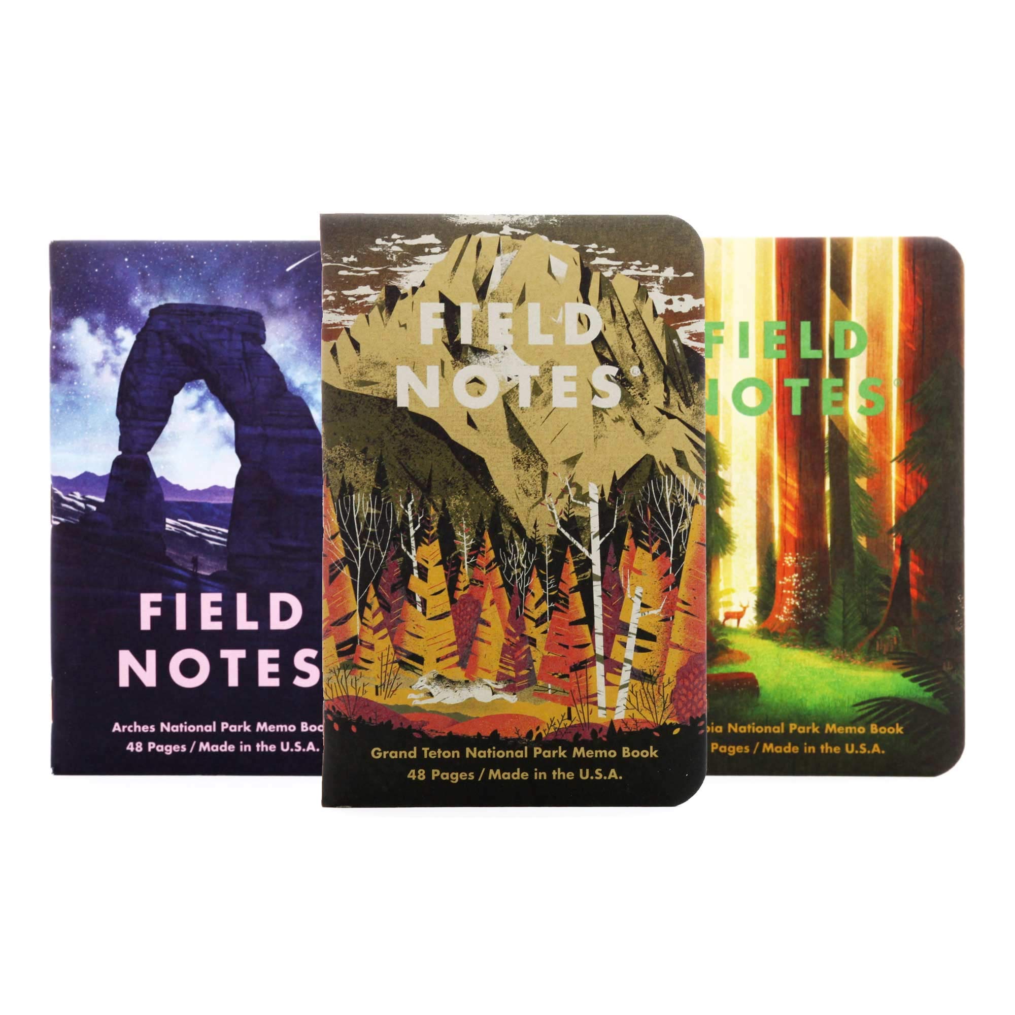 Field Notes National Parks Series Graph Paper Memo Book 3-Pack for Outdoor Enthusiasts
| Field Notes Grand Teton Arches